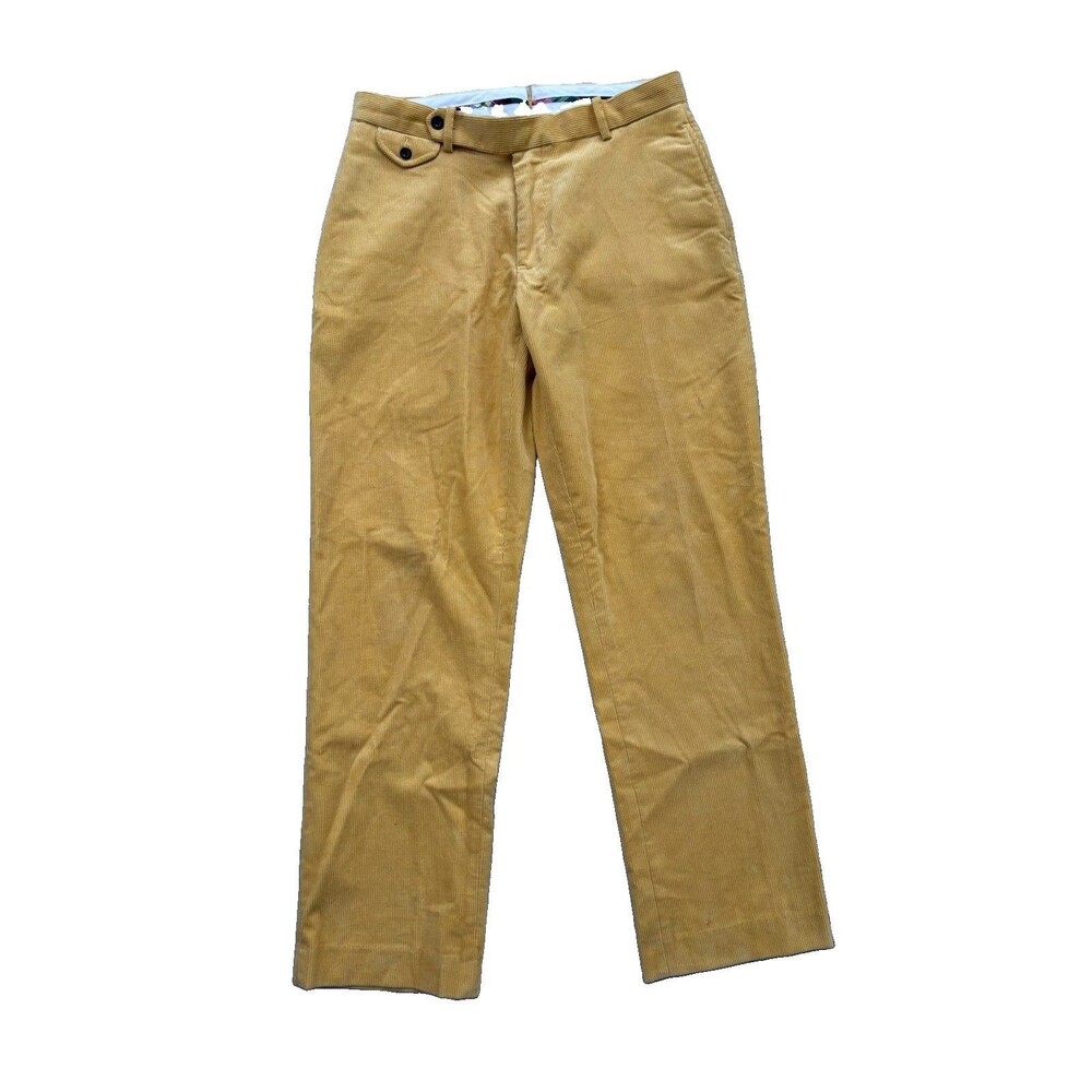 Polo Ralph Lauren Men's Vintage Corduroy Yellow Cotton Pants Size 33x32